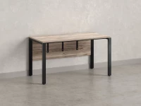 Стол прямой на П-образных опорах, экран ЛДСП 1400x600x750 RM005-14x6 Дуб Маувелла/Черный