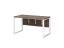 Стол прямой, О-опоры, экран ЛДСП,парящая стол-ца 1600x800x750 RM008-16x8 Дуб Апрельский шоколад/Белый
