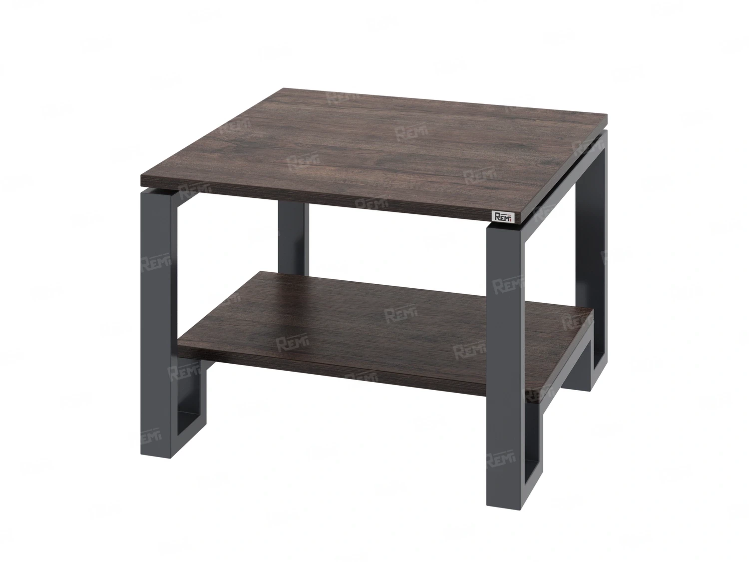 Журнальный стол с полкой 900x800x550 RM181-9x8 Дуб Апрельский шоколад/Серый