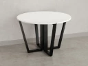 Круглый стол на U-образных опорах 1600x1600x750 RM188-16x16 Белый/Черный
