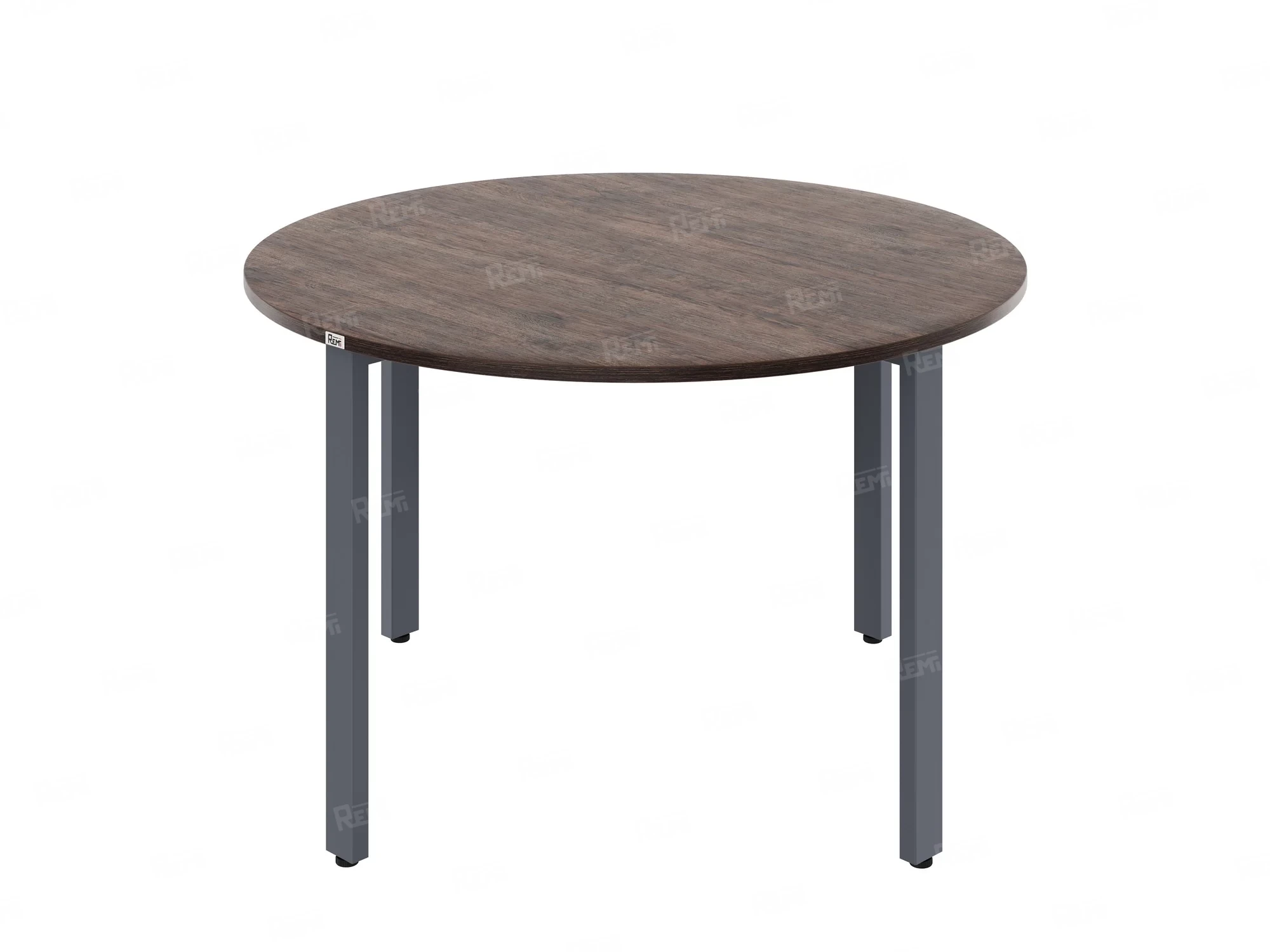 Круглый стол на П-образных опорах 1300x1300x750 RM186-13x13 Дуб Апрельский шоколад/Серый