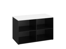 Стеллаж низкий, 4 ячейки 1200х600х750 RM146-12x6 Белый/Черный
