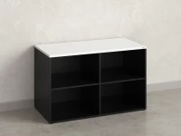 Стеллаж низкий, 4 ячейки 1200х600х750 RM146-12x6 Белый/Черный