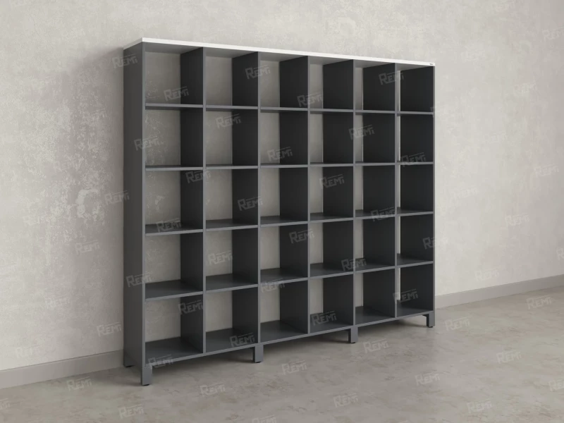 Стеллаж, 30 ячеек 2250х370х1980 RM143-225x37 Серый/Серый