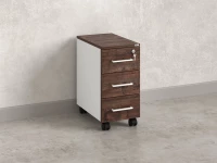 Тумба мобильная,3 ящика 300x500x600 RM123-30x50 Дуб Апрельский шоколад/Белый