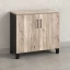 Шкаф низкий распашной, 2 уровня 900x600x850 RM147-90x60 Дуб Маувелла/Черный
