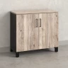 Шкаф низкий распашной, 2 уровня 900x600x850 RM147-90x60 Дуб Маувелла/Черный