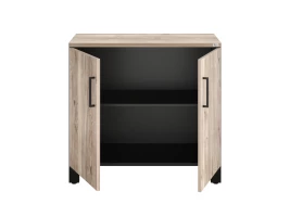 Шкаф низкий распашной, 2 уровня 900x600x850 RM147-90x60 Дуб Маувелла/Черный