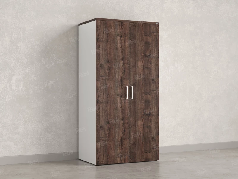 Гардероб, на регулируемых опорах, штанга, 1 полка 900x600x1800 RM159-90x60 Дуб Апрельский шоколад/Белый