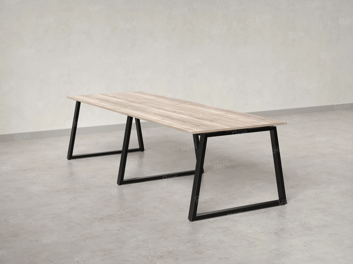 Cтол для переговоров, на A-обазном каркасе 2100x1250x750 RM083-210x125 Дуб Маувелла/Черный