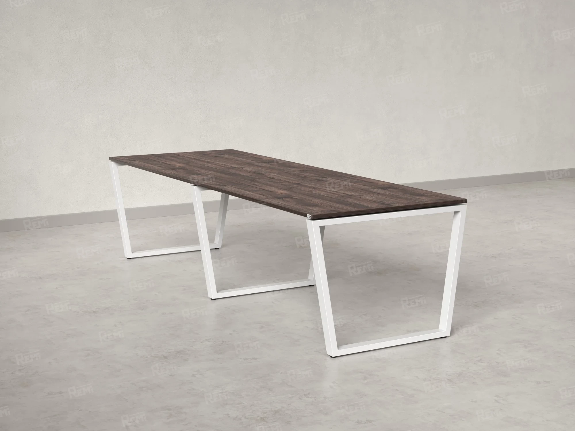 Cтол для переговоров, на V-обазном каркасе 2000x1200x750 RM082-200x120 Дуб Апрельский шоколад/Белый