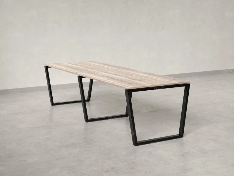 Cтол для переговоров, на V-обазном каркасе 2400x1650x750 RM082-240x165 Дуб Маувелла/Черный