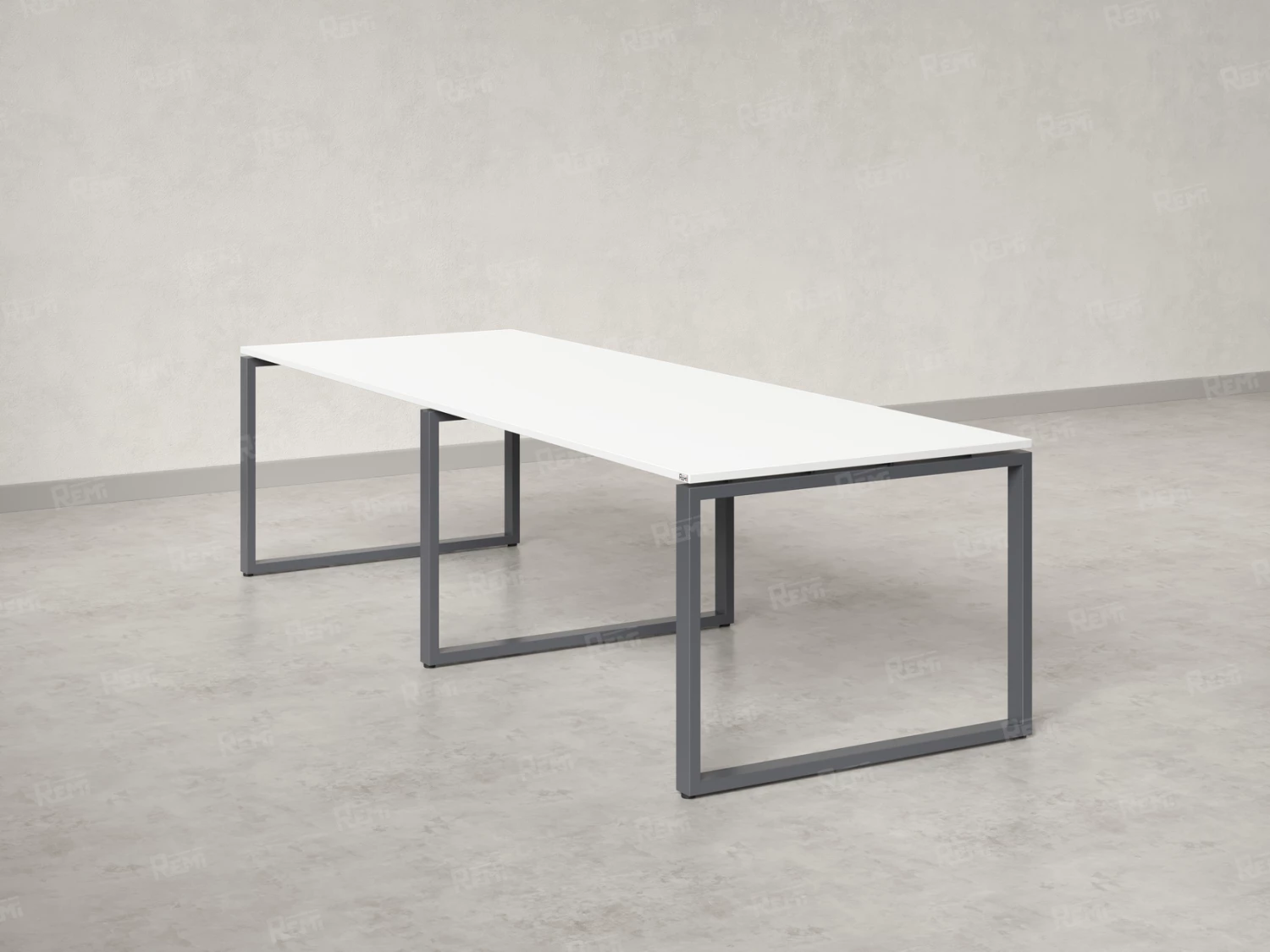Cтол для переговоров, на О-обазном каркасе 2100x1650x750 RM081-210x165 Белый/Серый