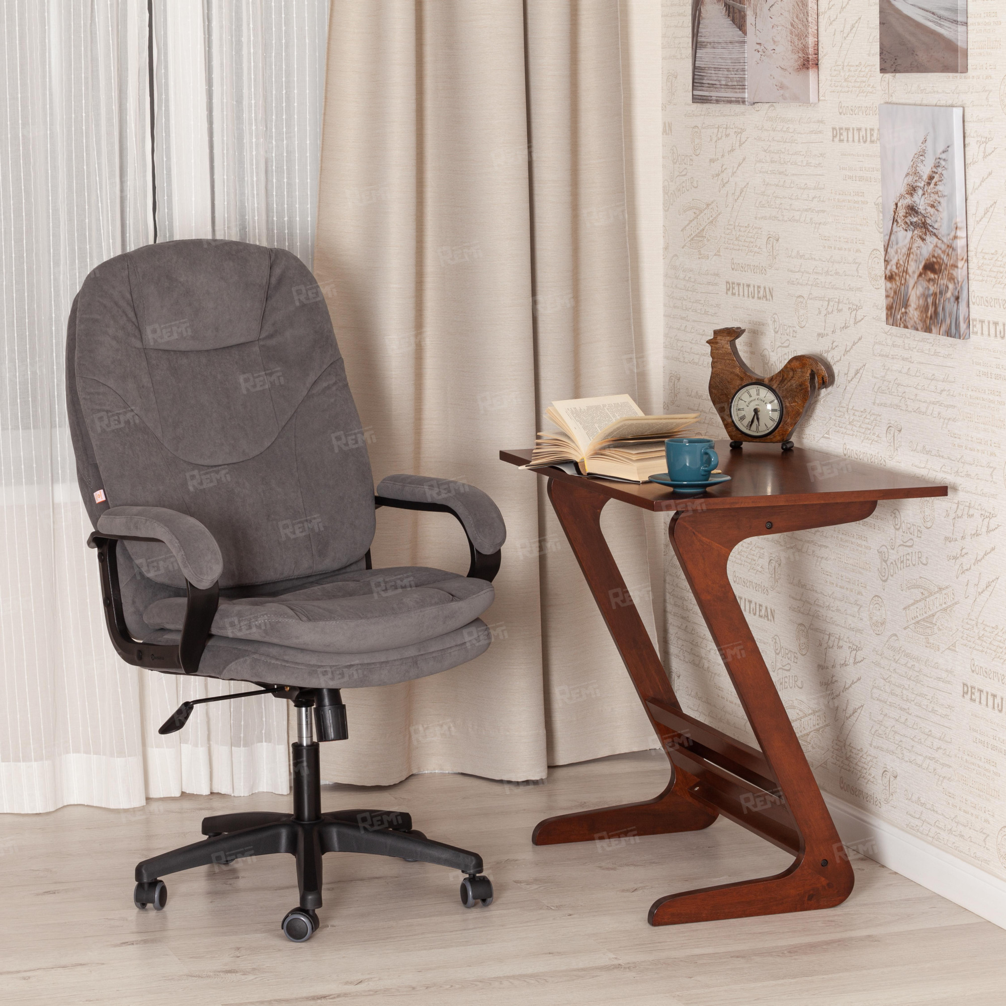 Кресло COMFORT LT Серый/Серый, Флок (арт. 19386)