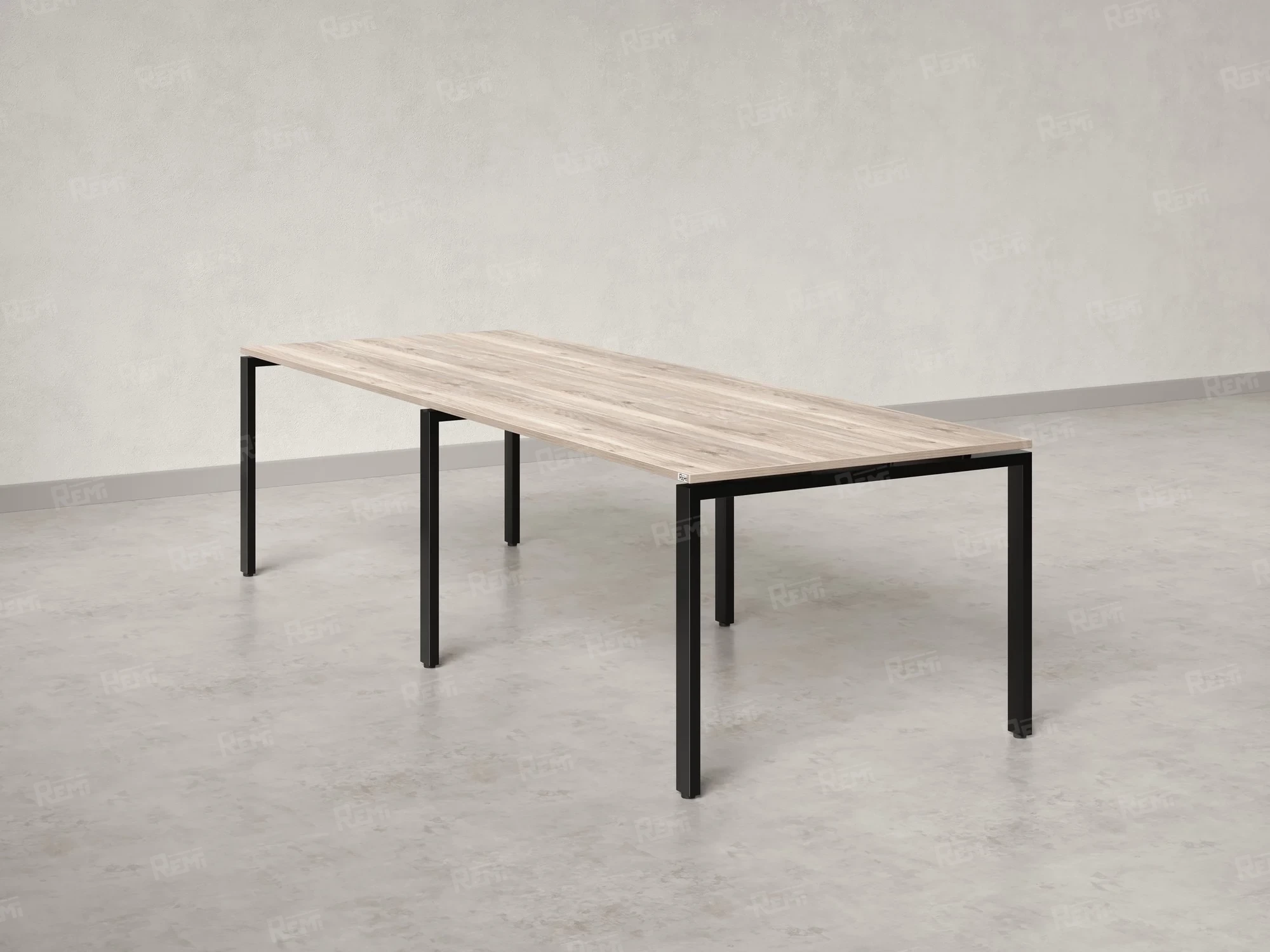 Cтол для переговоров, на П-образном каркасе 2300x1400x750 RM080-230x140 Дуб Маувелла/Черный