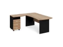 BRL RB005-140х160L Угловое рабочее место левое 1400х1600х740 Акация/Черный