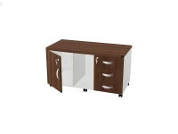 BRL RB034-110х56 Сервисная тумба для копировальной техники 1100х560х740 Орех Вармия/Белый