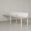 Бенч-система в 1 ряд, 2 рабочих места 2 тканевых экранов 2700x600x750 RM167-3-27x6 Дуб Маувелла/Белый