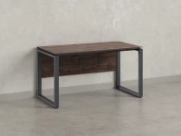 Стол прямой, О-опоры, экран ЛДСП,парящая стол-ца 1600x800x750 RM008-16x8 Дуб Апрельский шоколад/Серый