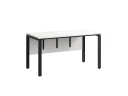 Стол прямой, П-опоры, экран ЛДСП,парящая стол-ца 2000x800x750 RM007-20x8 Белый/Черный