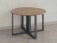 Круглый стол на О-образных опорах 1400x1400x750 RM187-14x14 Дуб Юстус/Серый