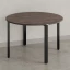 Круглый стол на П-образных опорах 1300x1300x750 RM186-13x13 Дуб Апрельский шоколад/Черный