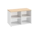 Стеллаж низкий, 4 ячейки 1200х600х750 RM146-12x6 Вяз Швейцарский светлый/Белый