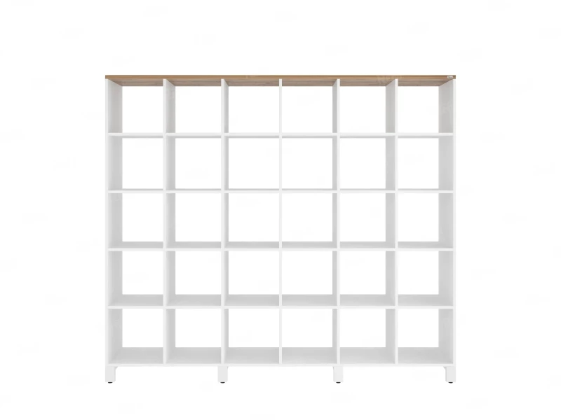 Стеллаж, 30 ячеек 2250х370х1980 RM143-225x37 Дуб Юстус/Белый