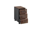 Тумба мобильная,3 ящика 300x500x600 RM123-30x50 Дуб Апрельский шоколад/Серый