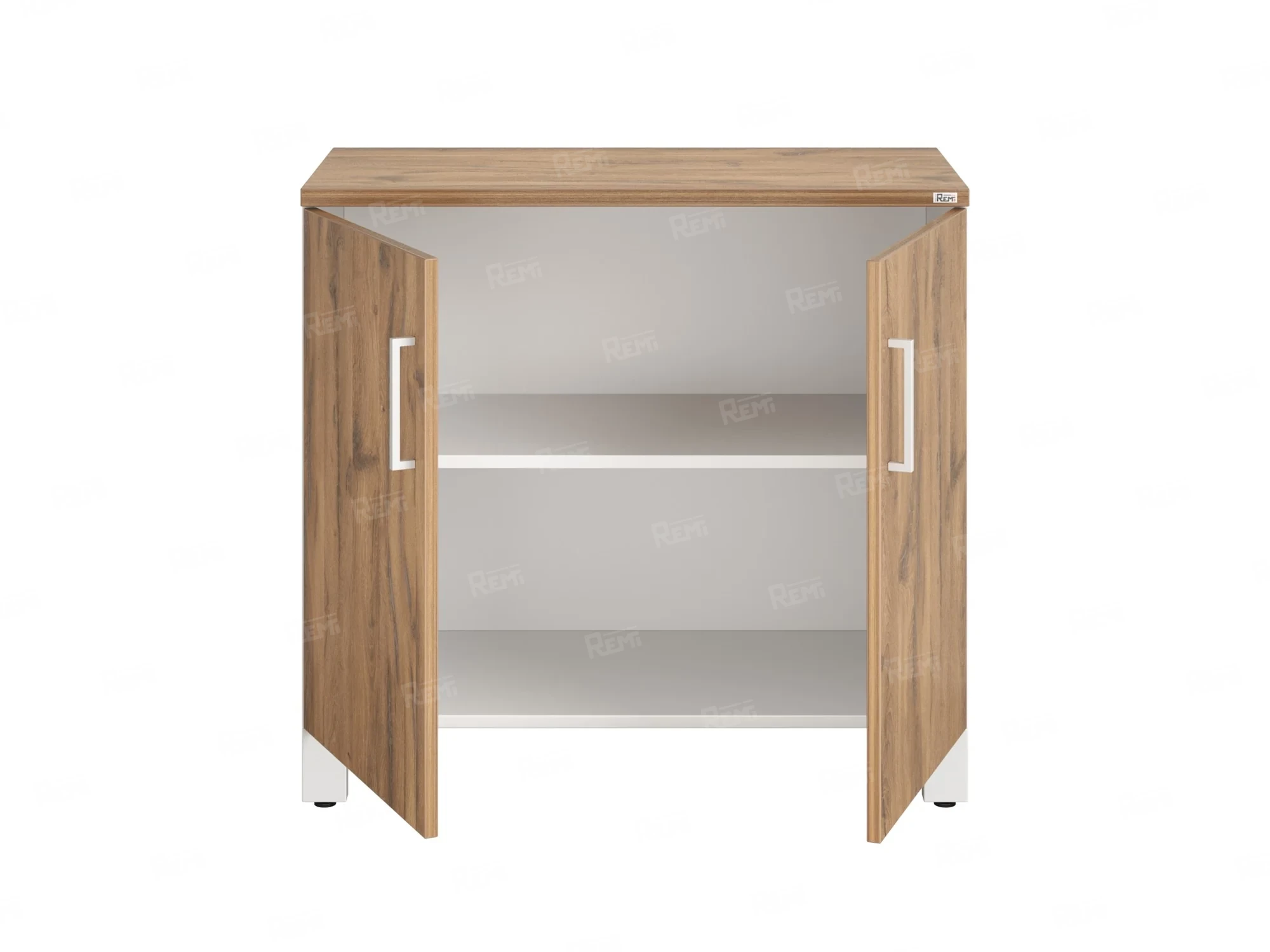 Шкаф низкий распашной, 2 уровня 900x600x850 RM147-90x60 Дуб Юстус/Белый