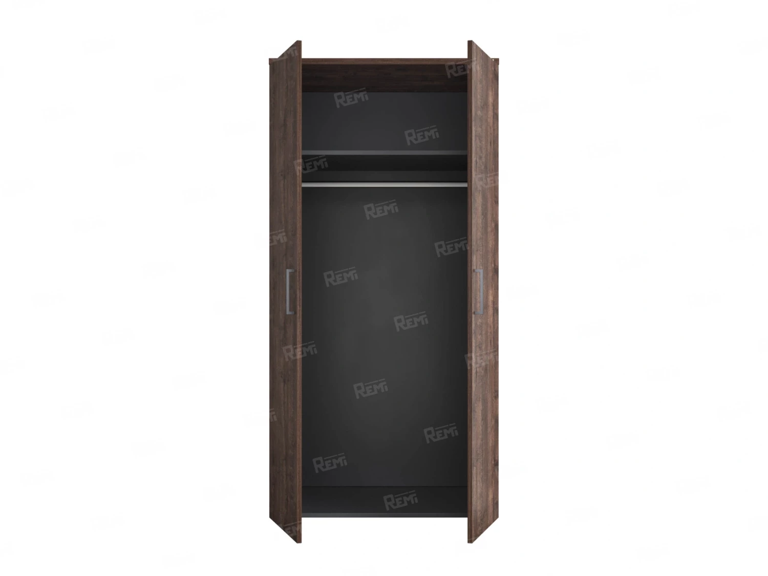 Гардероб, на регулируемых опорах, штанга, 1 полка 900x600x1800 RM159-90x60 Дуб Апрельский шоколад/Серый