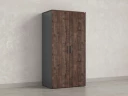 Гардероб, на регулируемых опорах, штанга, 1 полка 900x600x1800 RM159-90x60 Дуб Апрельский шоколад/Серый