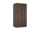 Гардероб, на регулируемых опорах, штанга, 1 полка 900x600x1800 RM159-90x60 Дуб Апрельский шоколад/Серый