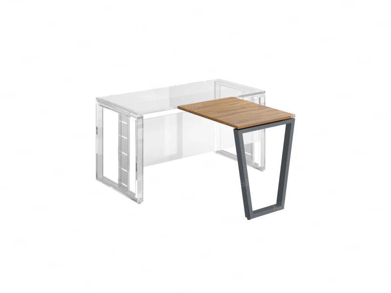 Брифинг прямой, с парящей столешнецей, на U-образном каркасе 1200x600x750 RM074-12x6 Юстус/Серый