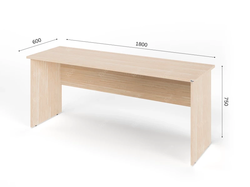Прямоугольный стол RLG001 180x60x75 Дуб Сонома, Серия ЛАЙТ | LIGHT
