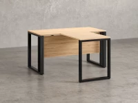 Стол с брифингом на О-образных опорах с экраном ЛДСП RM046-18x8 1800x2600x750 Вяз Швейцарский светлый/Черный