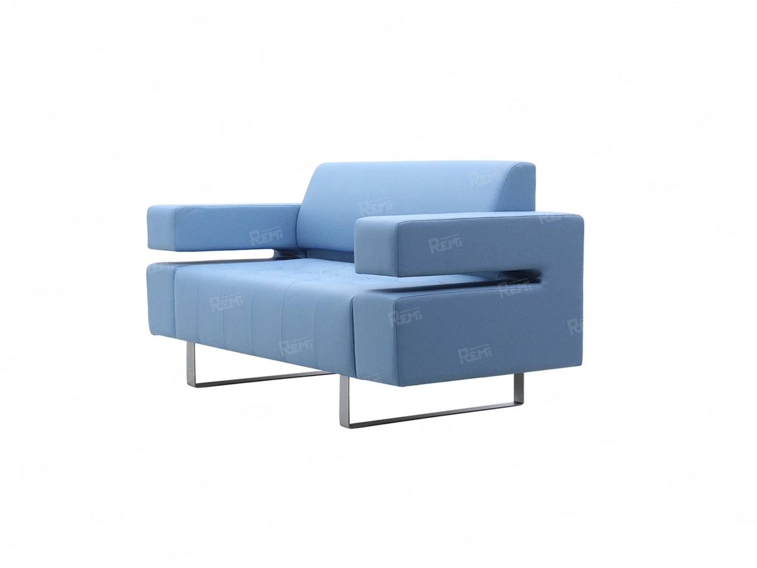 Диван Посейдон на 2 места цвет Голубой