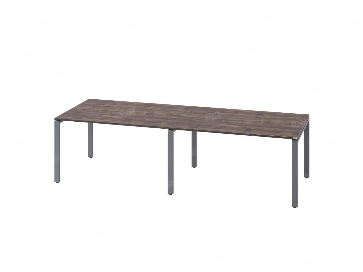 Cтол для переговоров, на П-образном каркасе 2100x1450x750 RM080-210x145 Дуб Апрельский шоколад/Серый