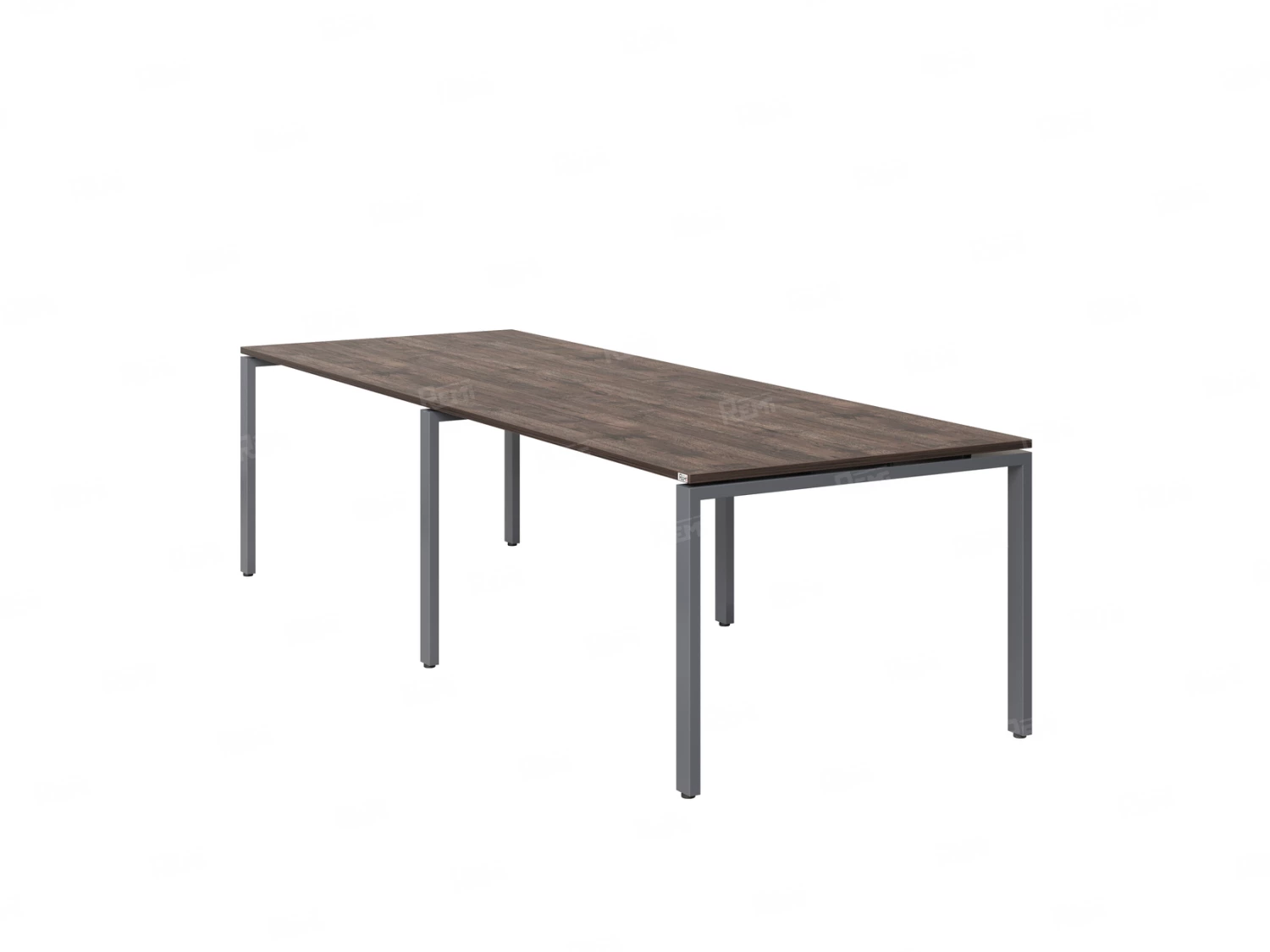 Cтол для переговоров, на П-образном каркасе 2100x1450x750 RM080-210x145 Дуб Апрельский шоколад/Серый