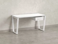 Стол прямой с подвесной тумбой, U-опора 1800x600x750 RM034-18x6 Белый/Белый
