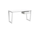 Стол прямой с подвесной тумбой, U-опора 1800x600x750 RM034-18x6 Белый/Белый