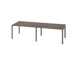 Cтол для переговоров, на П-образном каркасе 2400x1400x750 RM080-240x140 Дуб Апрельский шоколад/Серый