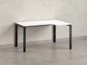 Стол угловой, П-опора, правый 1600x700/900x750, RM052-16x7-9 Белый/Черный