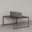Бенч-система, 2 рабочих места, с одним тканевым экраном 1600x1200x750 RM169-1-16x12 Дуб Апрельский шоколад/Серый
