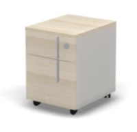 Тумба 1 ящик RAC022к + 1 файлбокс, правая 40,8x50x55,7см Сосна Аланд/Серый камень, Серия Аккорд / Accord