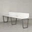Бенч-система в 1 ряд, 2 рабочих места 2 ЛДСП экранов 2400x800x750 RM174-4-24x8 Белый/Серый