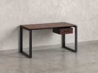 Стол прямой с подвесной тумбой, О-опора 2000x800x750 RM036-20x8 Дуб Апрельский шоколад/Черный