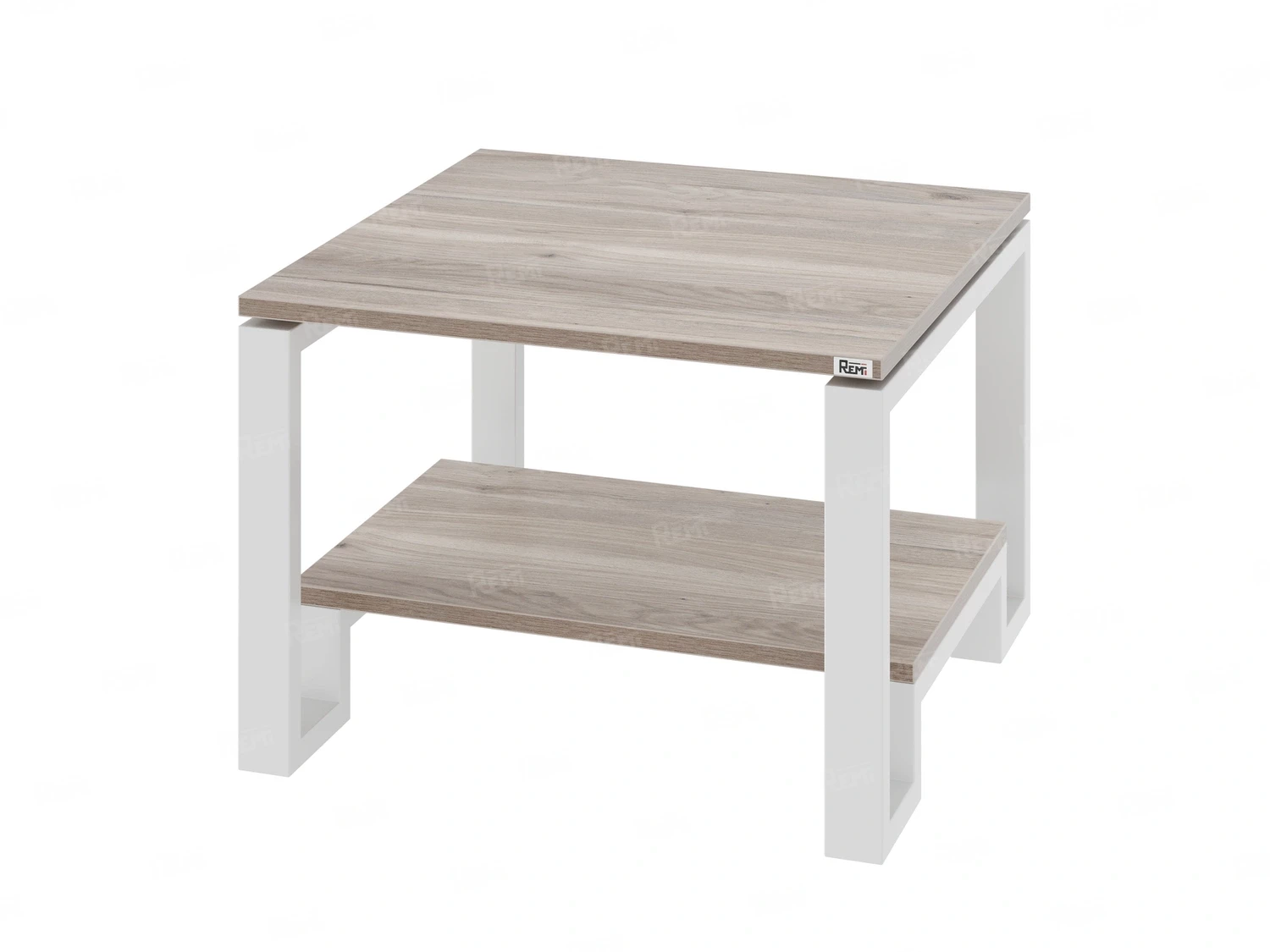 Журнальный стол с полкой 900x800x550 RM181-9x8 Дуб Маувелла/Белый