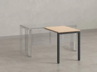 Брифинг прямой, с парящей столешнецей, на П-образном каркасе 1200x600x750 RM070-12x6 Вяз Швейцарский светлый/Серый