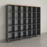 Стеллаж, 30 ячеек 2250х370х1980 RM143-225x37 Дуб Юстус/Серый